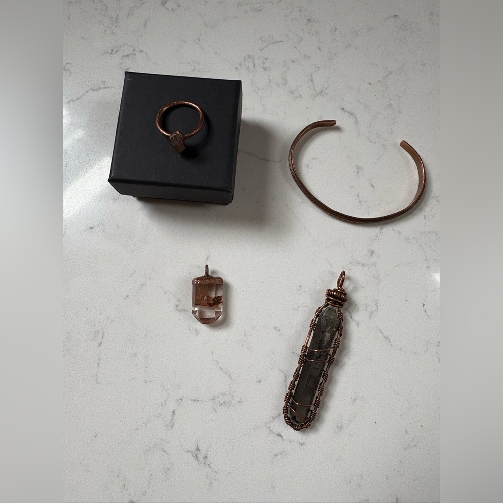 Boho Copper Jewelry Set